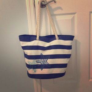 Brand new, lined beach bag.